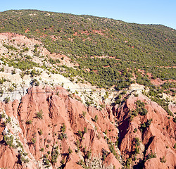 Image showing the    dades valley in red  africa ground 