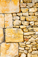 Image showing texture wall in  old brick construction concrete