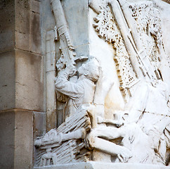 Image showing england  historic   marble and statue in old city of london 