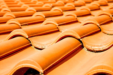 Image showing old roof in italy the line and texture of  