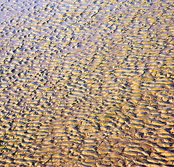 Image showing dune morocco in africa brown coastline wet sand beach near atlan