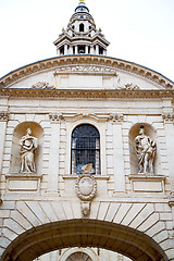 Image showing historic   marble and statue in old  england