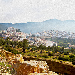 Image showing old city in morocco africa land home and landscape valley