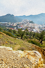 Image showing old city in morocco africa land home and landscape valley