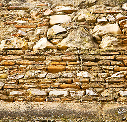 Image showing texture wall in africa morocco the old brick construction concre