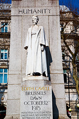 Image showing england  and statue in old city of  