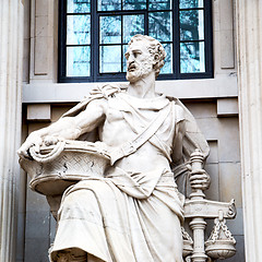 Image showing marble and statue in old city of london england