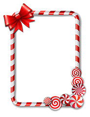 Image showing Frame made of candy cane