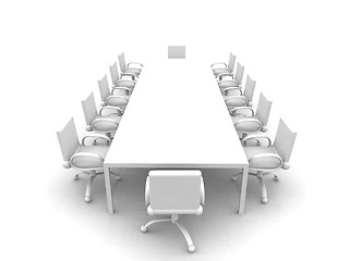 Image showing White Meeting room