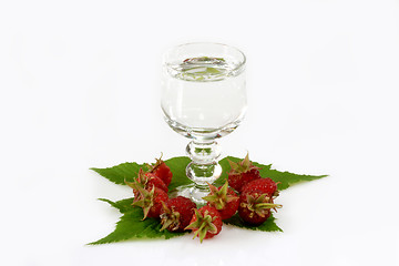 Image showing Glass of Raspberry Booze