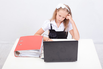 Image showing Girl using his laptop computer