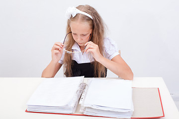 Image showing Schoolgirl with folder 