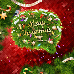 Image showing Christmas abstract template. EPS 10