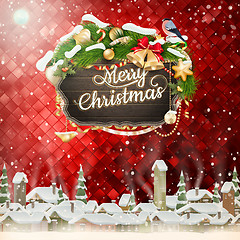 Image showing Christmas abstract template. EPS 10