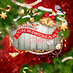 Image showing Christmas abstract template. EPS 10