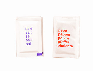 Image showing Retro looking Salt pepper