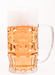 Image showing Retro looking Lager beer glass