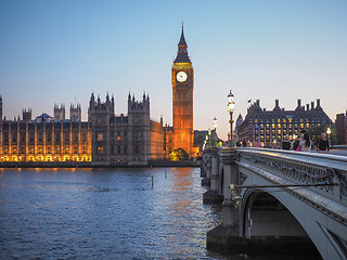 Image showing Houses of Parliament in London