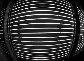 Image showing Window blinds in black and white