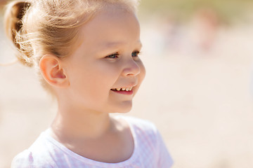 Image showing happy beautiful little girl portrait outdoors