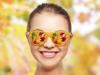 Image showing happy face of teenage girl in sunglasses