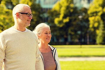 Image showing senior couple in city park