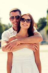 Image showing smiling couple in city