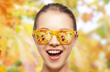Image showing happy face of teenage girl in sunglasses