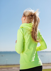 Image showing woman doing running outdoors