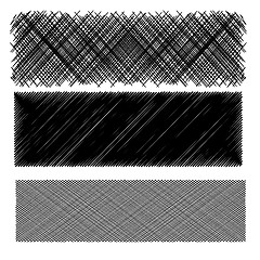 Image showing Set of Black Diagonal Strokes Patterns