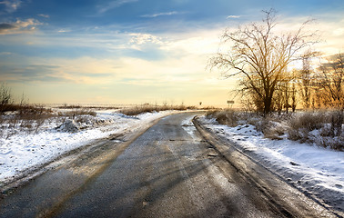 Image showing Road in winter