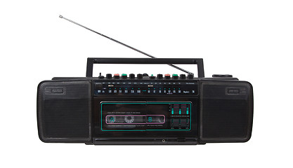 Image showing Vintage radio cassette recorder
