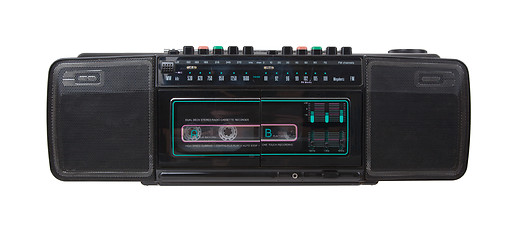 Image showing Vintage radio cassette recorder