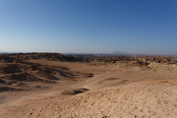 Image showing panorama of fantrastic Namibia moonscape landscape