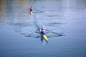 Image showing Two Man in a boats