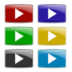 Image showing Set of Colorful Play Icons