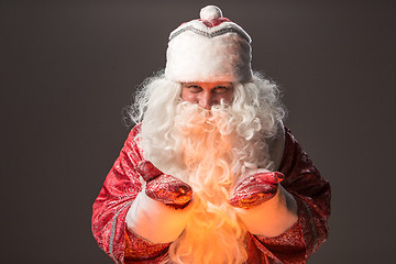 Image showing happy Santa Claus looking at camera