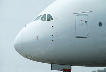 Image showing Nose of big airliner