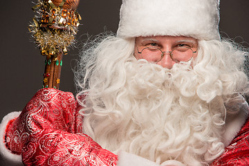 Image showing happy Santa Claus looking at camera