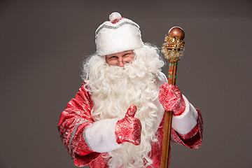 Image showing happy Santa Claus looking at camera