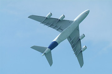 Image showing Wide-body airliner from below