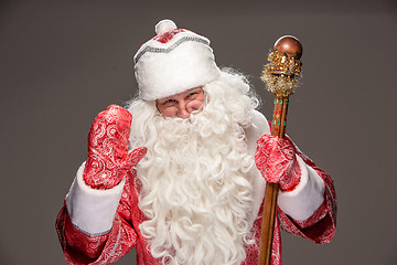 Image showing happy Santa Claus looking at camera