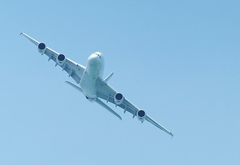 Image showing Large airliner flying