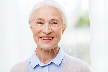 Image showing happy senior woman face at home