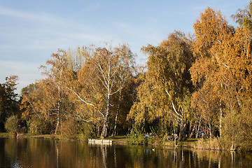 Image showing lake at evening in autumn