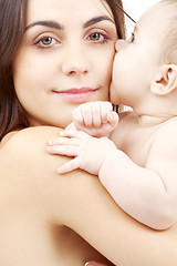 Image showing portrait of happy mother with baby