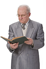 Image showing Senior man reading