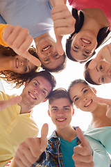 Image showing group of smiling teenagers