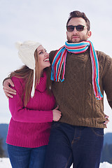 Image showing romantic young couple on winter vacation