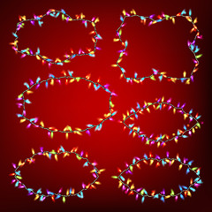 Image showing Christmas Lights Frames. EPS 10